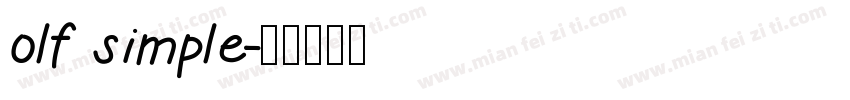 olf simple字体转换
